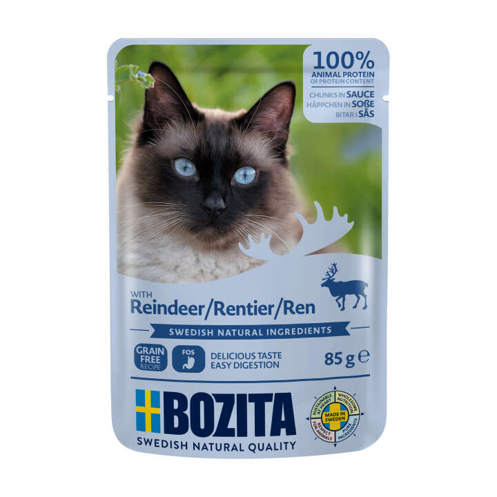 BOZITA Katzen-Nassfutter Häppchen in Sauce Rentier